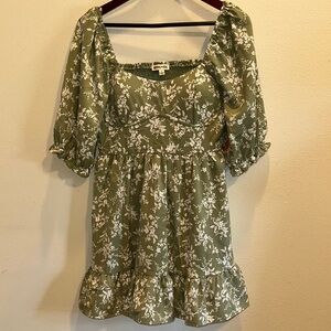 Floral Green Inspired Hearts Top
